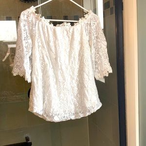 Never worn white 3/4 sleeve!